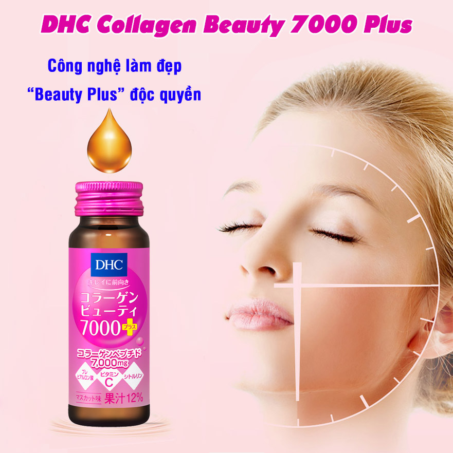 Collagen nước DHC Collagen Beauty 7000 Plus ( hàng chính hãng,có tem phụ )