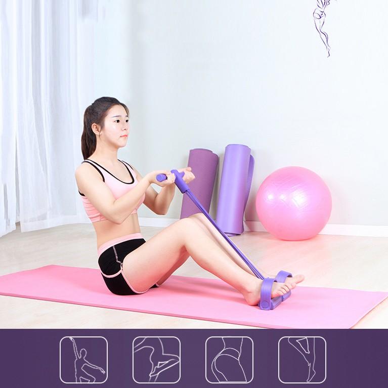 Dụng cụ tập thể dục, thể thao đa năng dây thun co dãn tại nhà - Dụng cụ tập gym, tập cơ bụng, tập eo, tập lưng