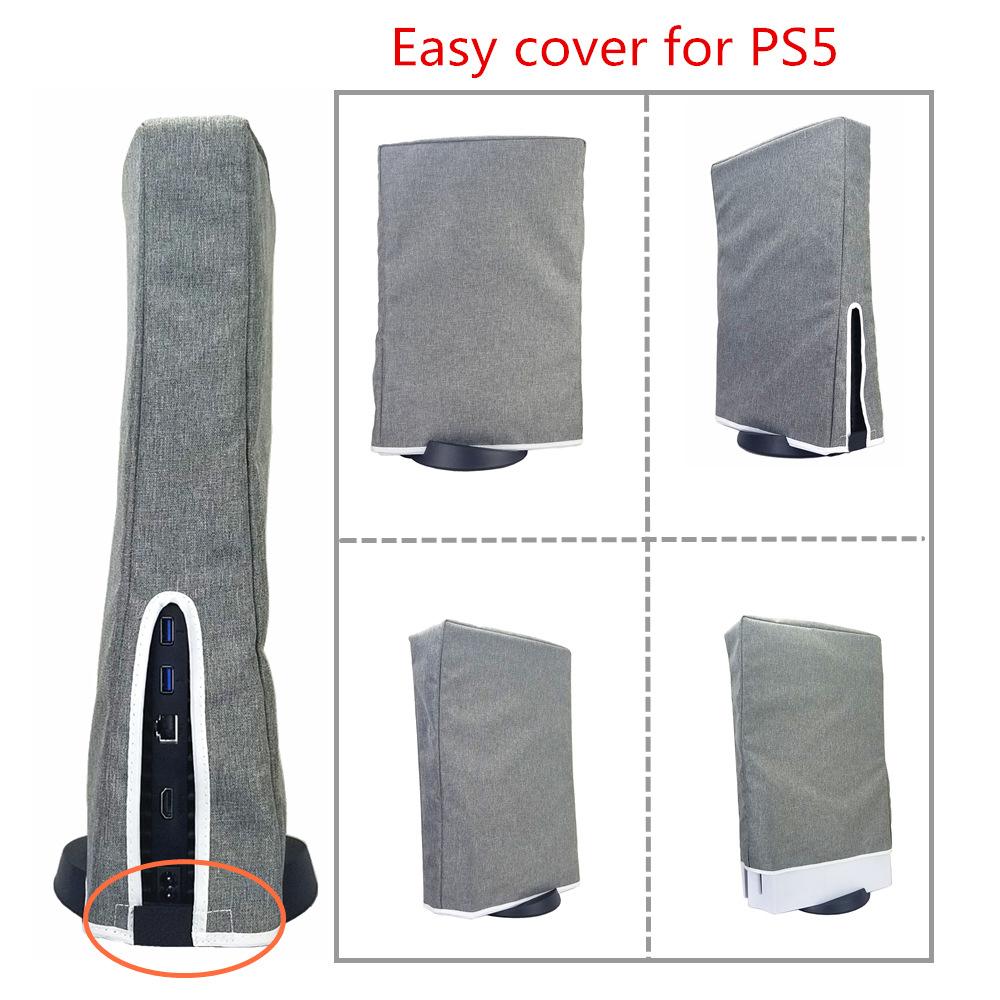 Tấm che bụi PS5 Vải Oxford Tấm che bụi cho máy chơi game Playstation 5 Vỏ bảo vệ Tay áo chống bụi Vỏ bảo vệ có thể tháo rời PS5 Màu sắc: Xám