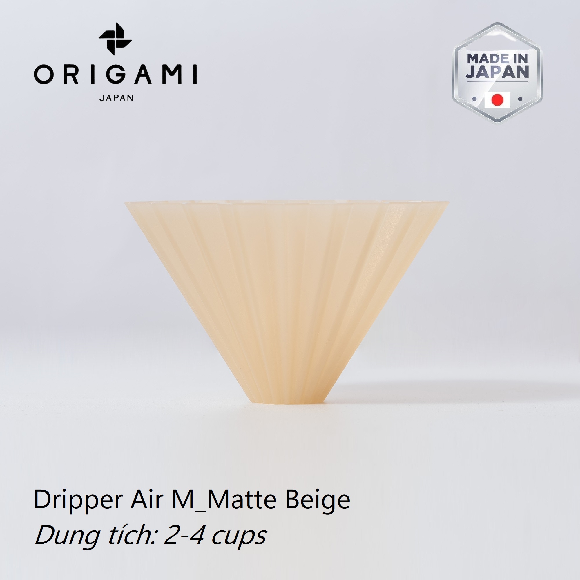 Phễu nhựa V60 02 Origami Dripper Air M Pour over