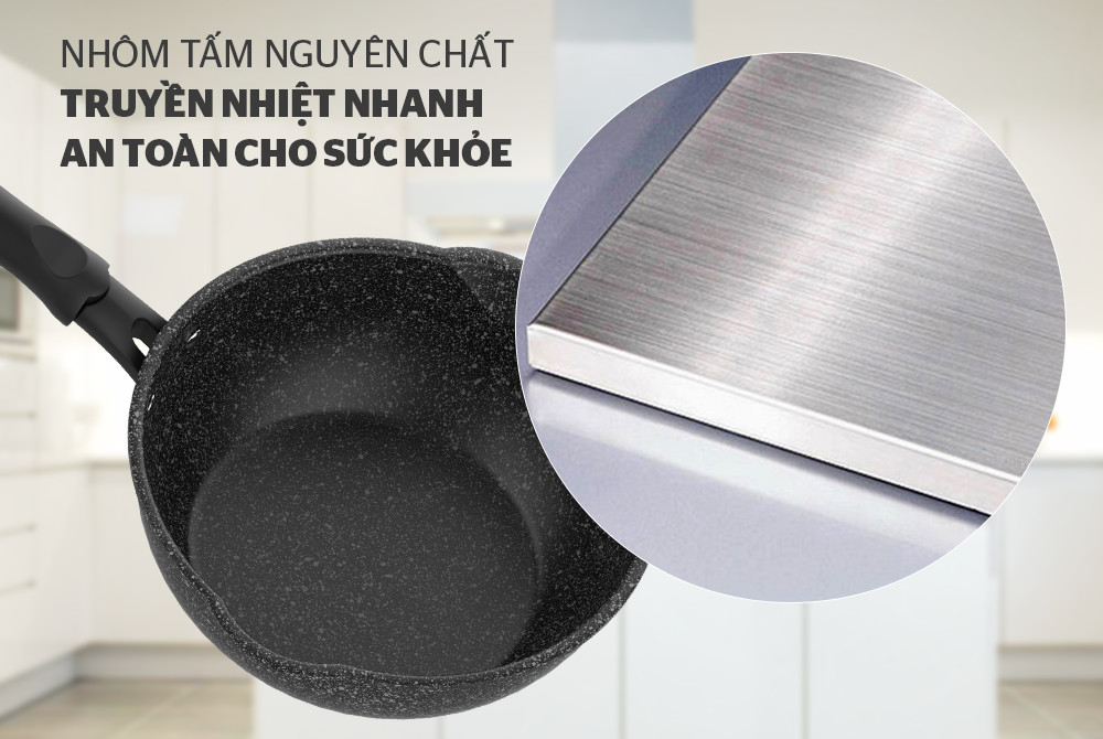 CHẢO SÂU ĐÁY TỪ MIỆNG RÓT SUNHOUSE SHS20MRD CHÍNH HÃNG 20CM