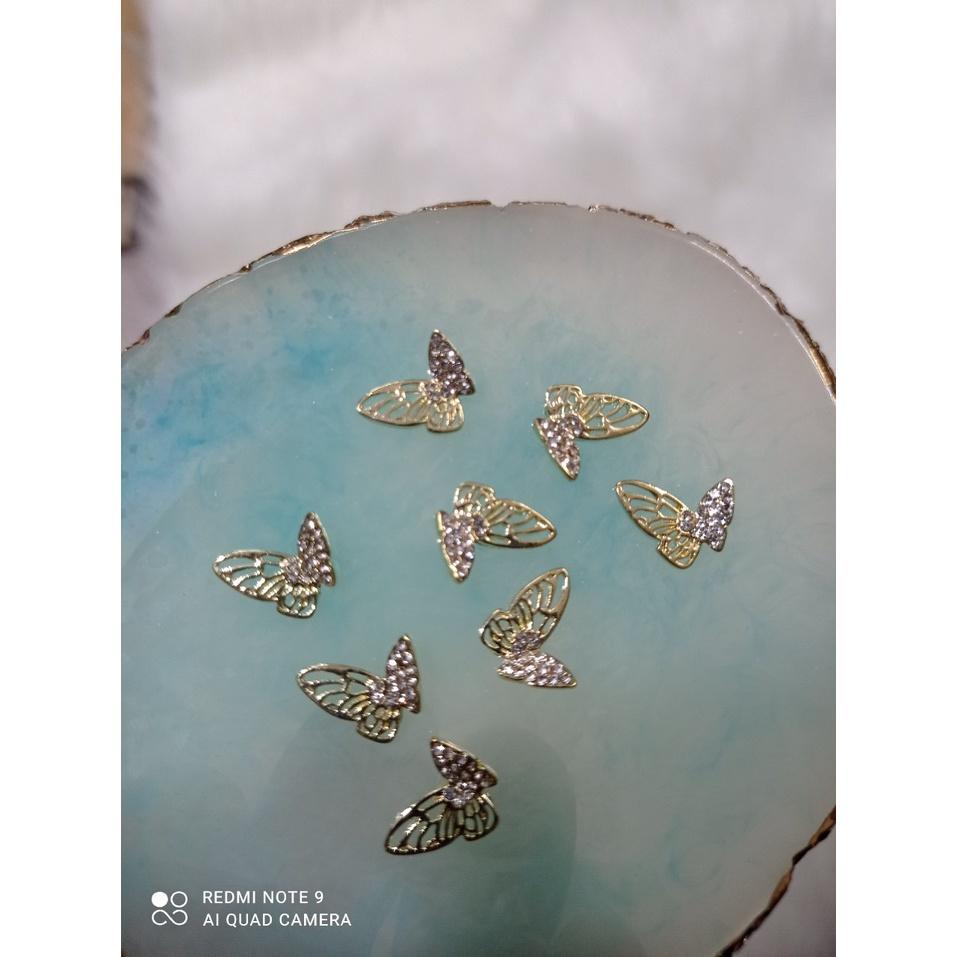 Charm đá hình bướm, charm bướm gắn móng