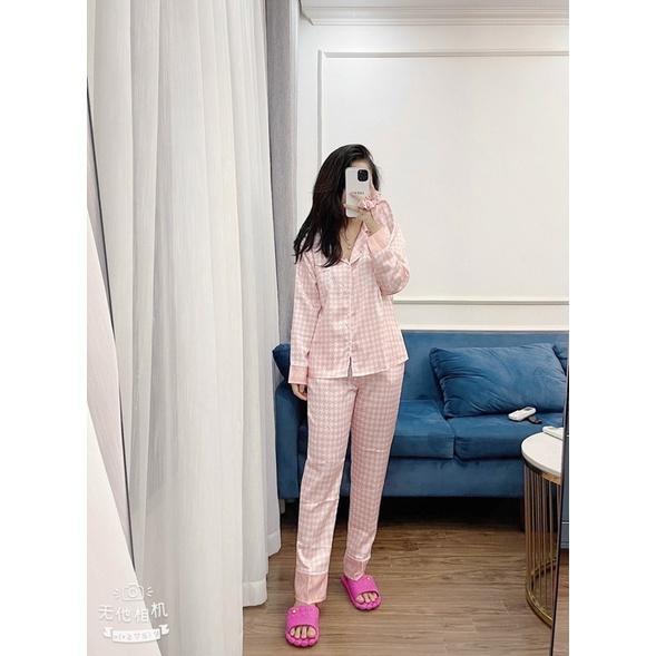 SET NGỦ LỤA ZICZAC KÈM CHUN - HÀNG CAO CẤP