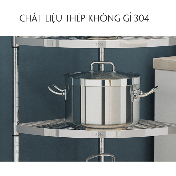 Kệ bếp tam giác INOX304 Mua Một Lần Dùng Cả Đời