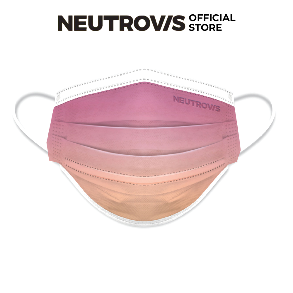 Khẩu Trang Cao Cấp Kháng Khuẩn 3 Lớp Neutrovis - Dusty Rose (30 Cái/Hộp)