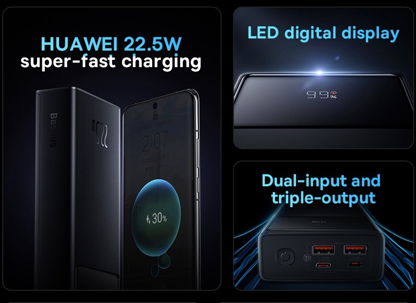 Pin sạc dự phòng Baseus Star-Lord Digital Display 20000mAh 22.5W - Hàng chính hãng