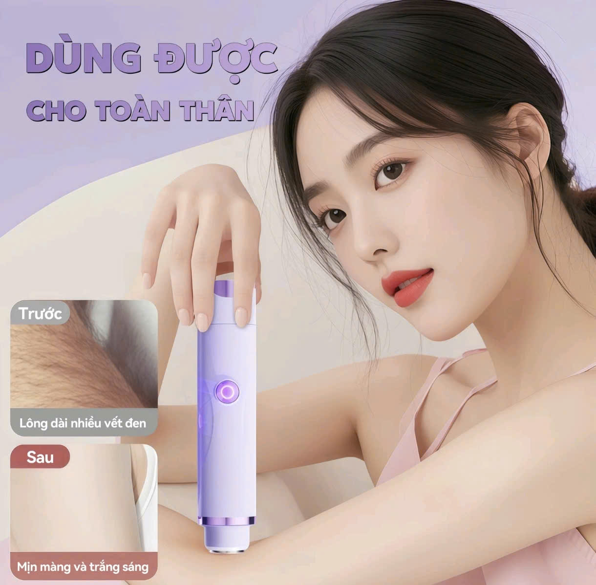 máy tẩy lông nữ hai đầu dùng cho toàn thân nhỏ gọn