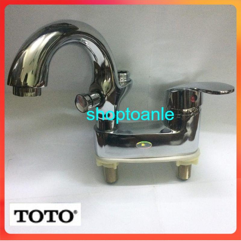 [FREESHIP] Vòi chậu rửa mặt kiêm vòi hoa sen TOTO nóng lạnh dùng chậu 3 lỗ (Vòi liền sen) bảo hành 5 năm