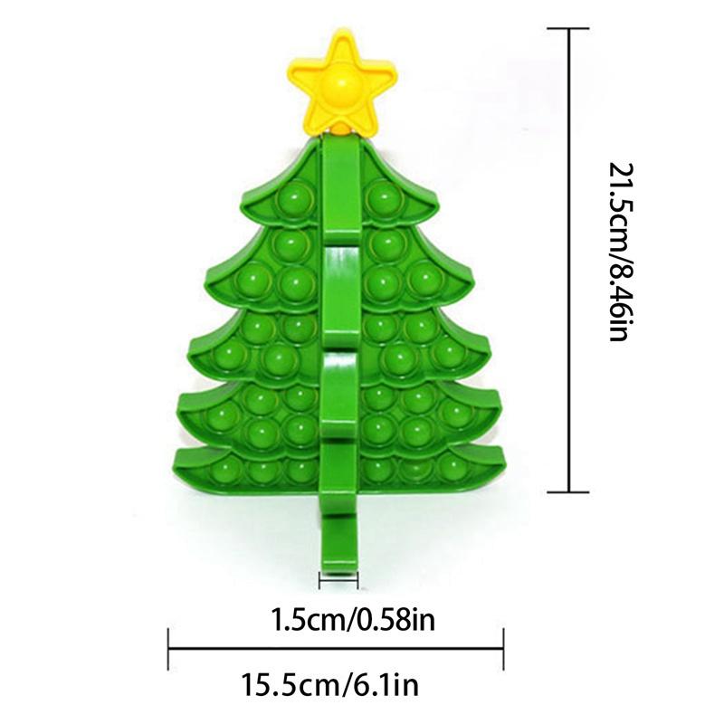 Tmdbyx Đồ chơi giảm căng thẳng hình cây thông giáng sinh 3D bằng silicone