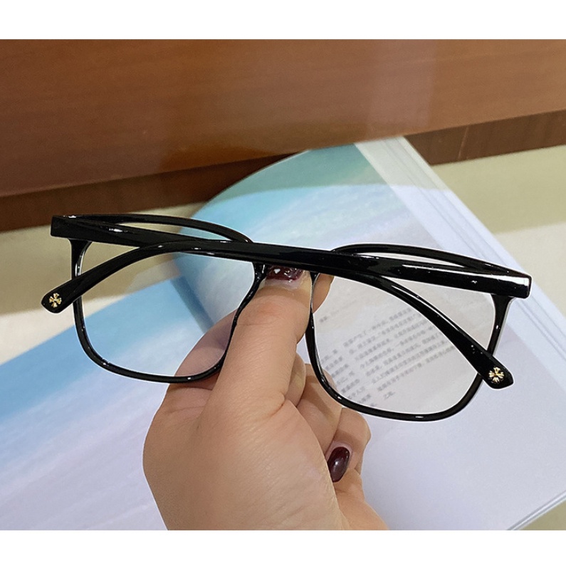 Gọng kính mắt nam nữ dáng vuông chất liệu nhựa dẻo - ms48