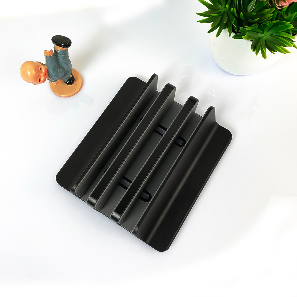 Vinetteam Giá Đỡ Nhôm Nguyên Khối Ba Khe Kẹp Dựng Đứng Dành Cho Laptop Macbook Ipad Surface - Hàng Chính Hãng