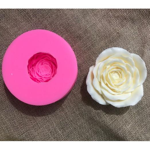 Khuôn silicon 3d làm rau câu làm bánh mẫu hoa hồng đại 11.5 cm