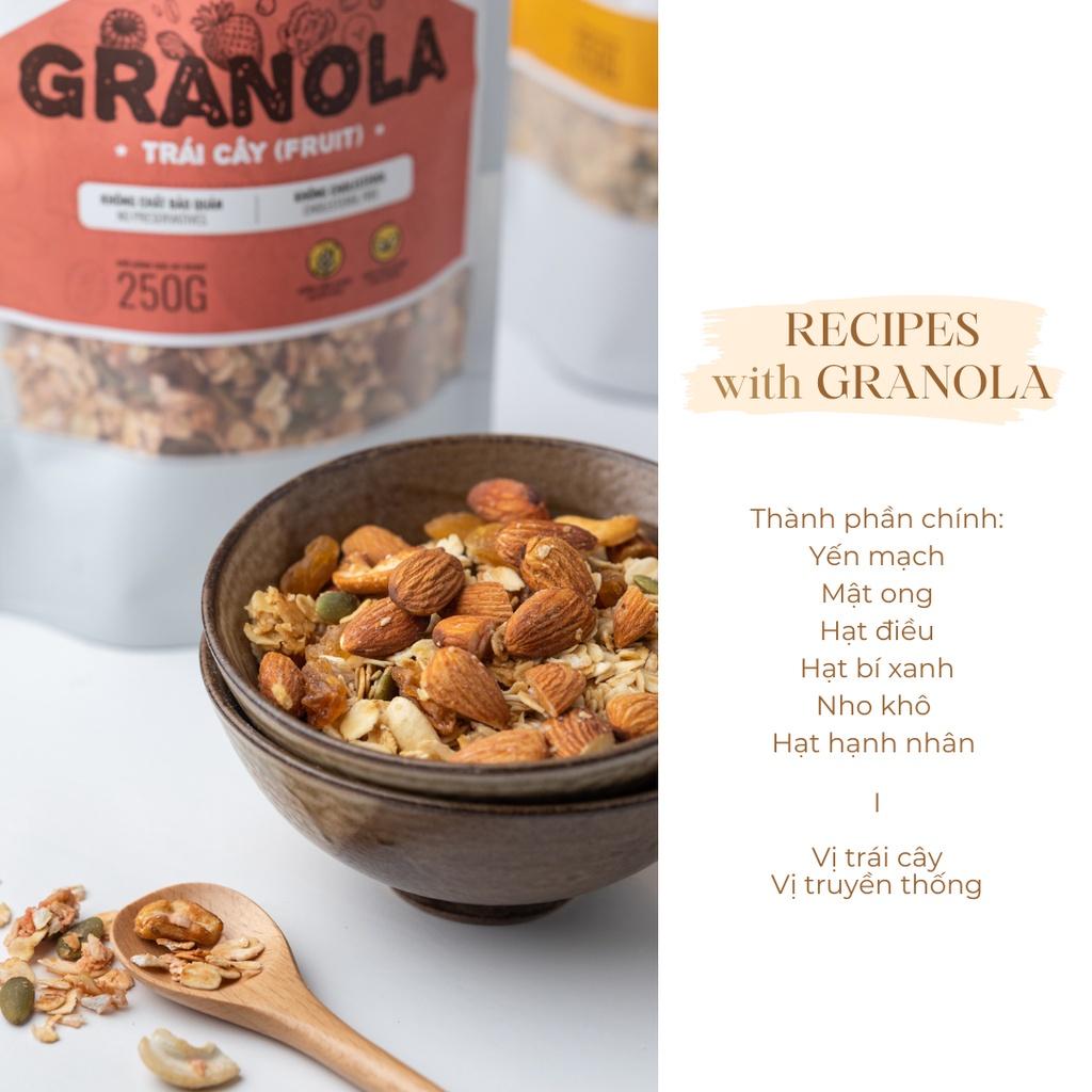 Granola ăn kiêng yến mạch 5 loại hạt DK Harvest - Vị truyền thống, Hỗ trợ giảm cân, Ăn kiêng, Eatclean, Tạp gym - Túi 500g