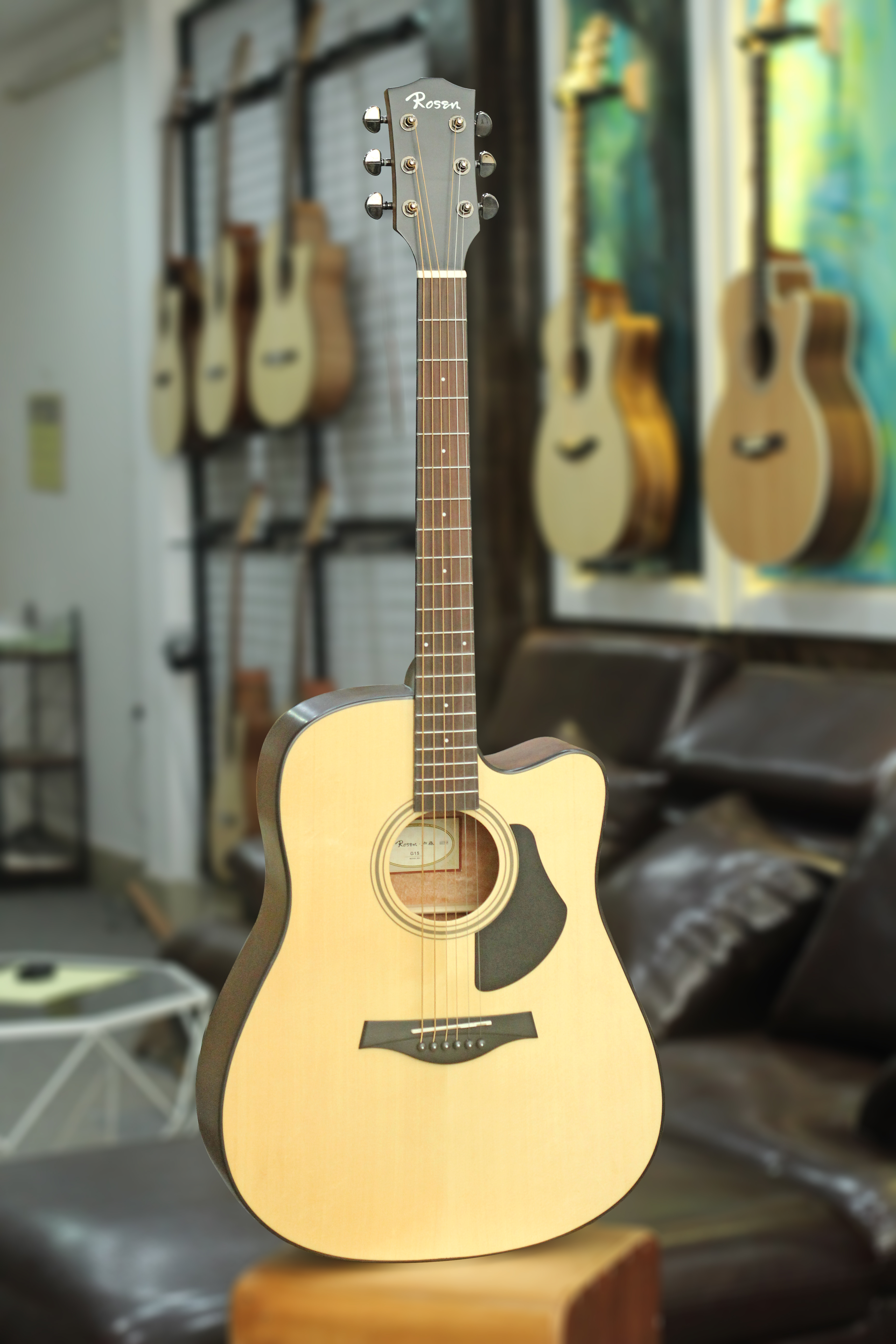 Đàn Guitar Acoustic Rosen Vàng G15 - Màu Vàng, Size 41 , Âm Thanh Tốt