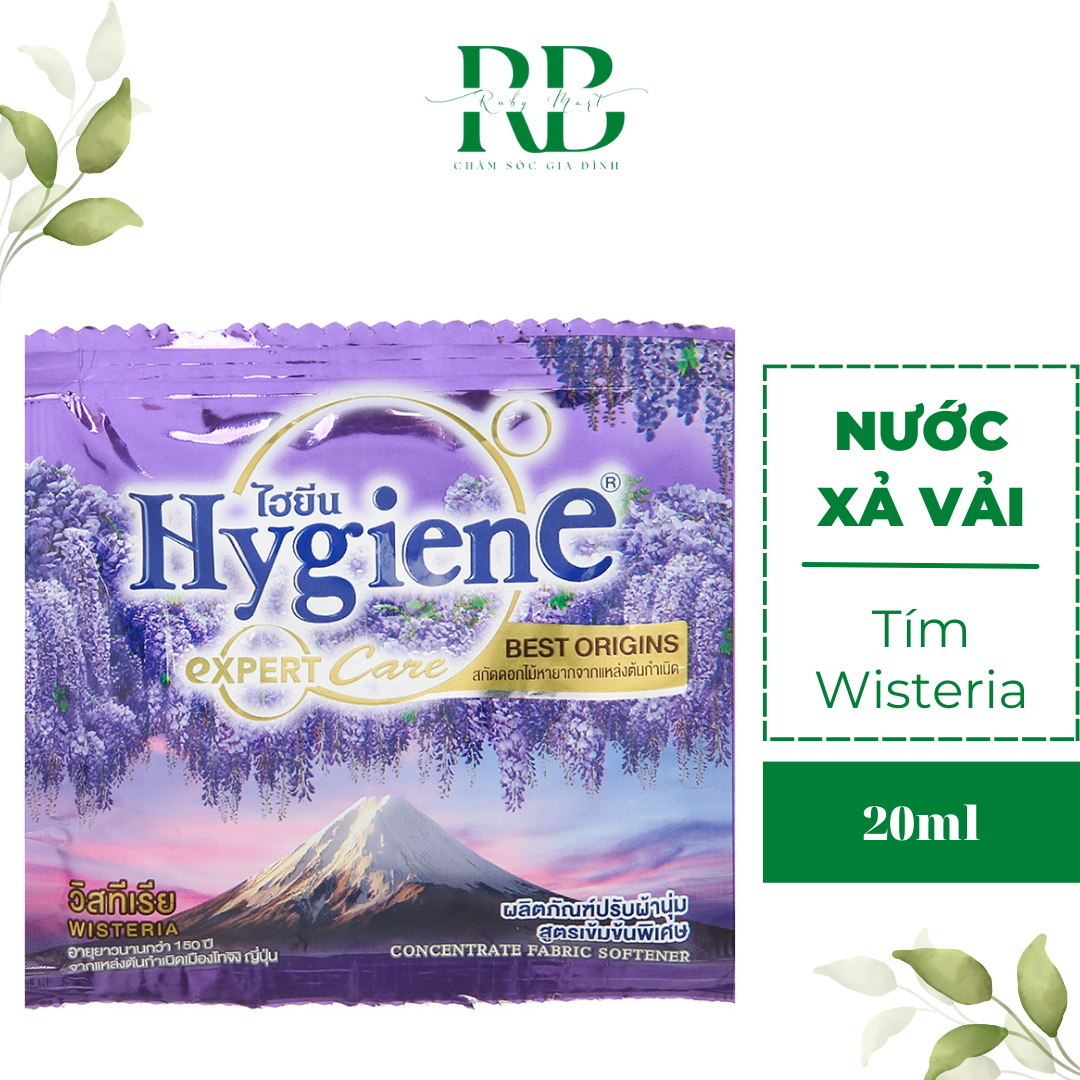Nước Xả Vải Hygiene Thái Lan Đậm Đặc Thơm Lâu làm Mềm Vải Dùng Được Cho Quần Áo Trẻ Em Dây 12 Gói Được Chọn Màu