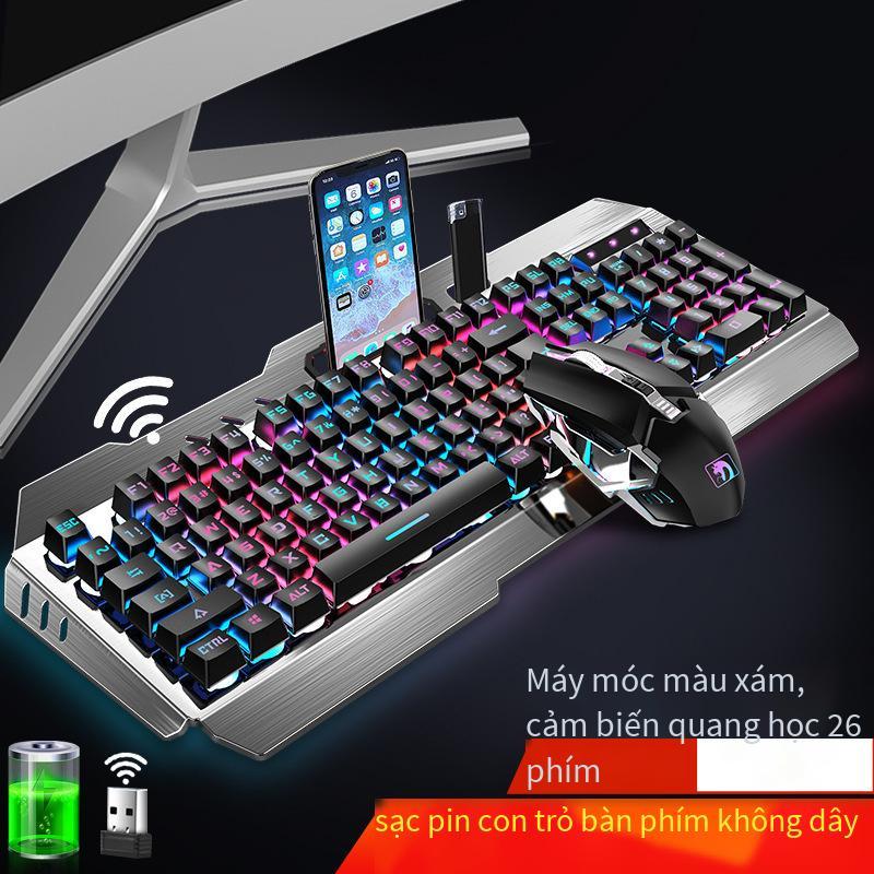 Bộ bàn phím và chuột sạc không dây Xinmeng 670 phong cách mới nhất Bộ chuột phím phát sáng chơi game ebay Amazon