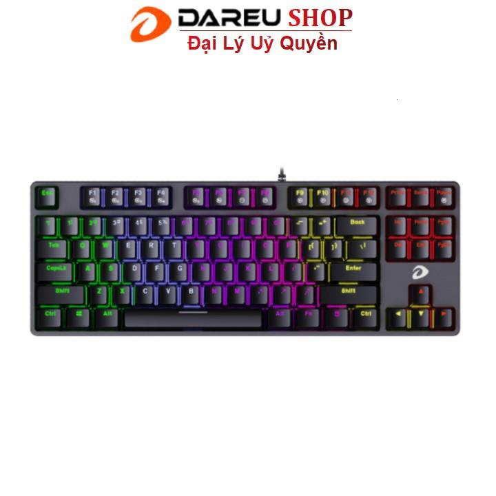 Bàn phím cơ Gaming Dareu EK87 Multiled Đen Black - Hàng Chính Hãng