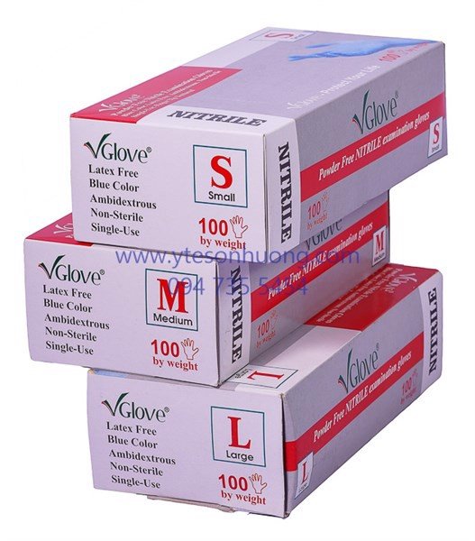 GĂNG TAY NITRILE KHÔNG BỘT VGLOVE 100 chiếc/hộp