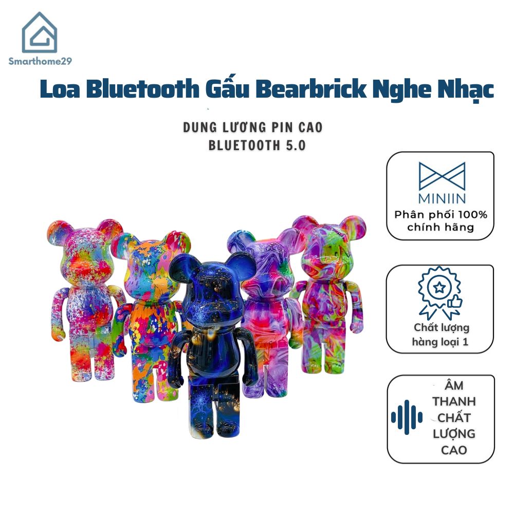 Loa Bluetooth Gấu Bearick Siêu Hot - Âm Đỉnh, Màu Sắc Sang Chảnh - HÀNG CHÍNH HÃNG MINIIN - LOẠI 1