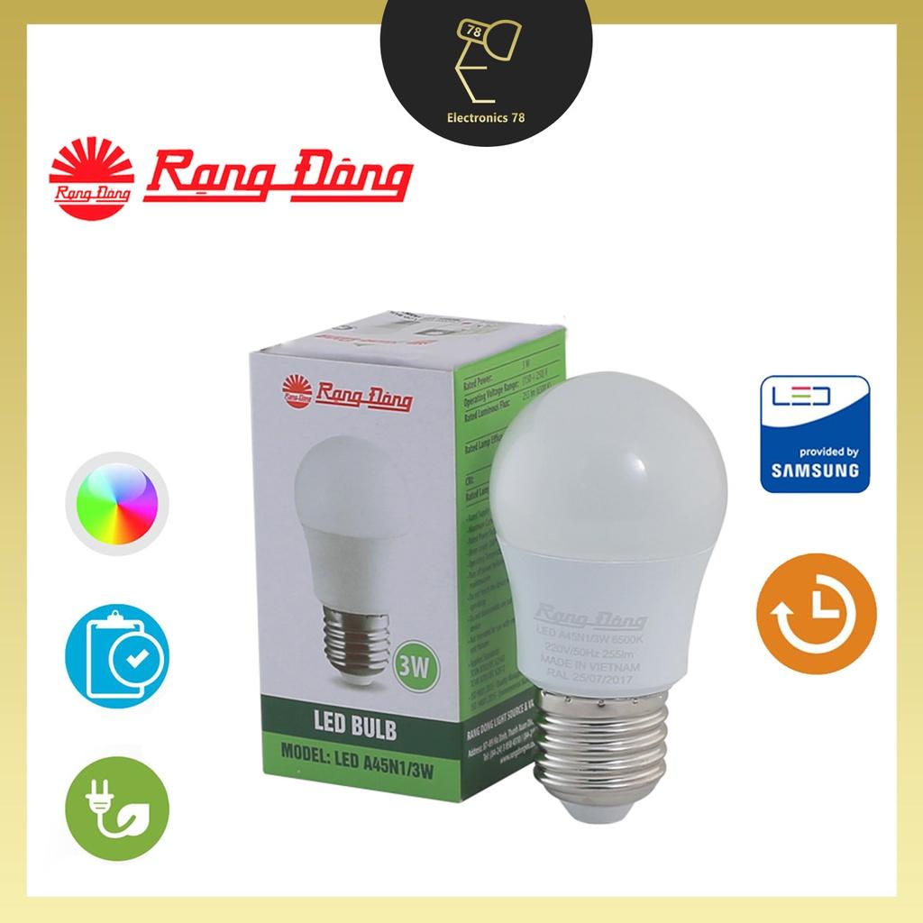 Bóng Led tròn Rạng Đông - [Trắng/Vàng