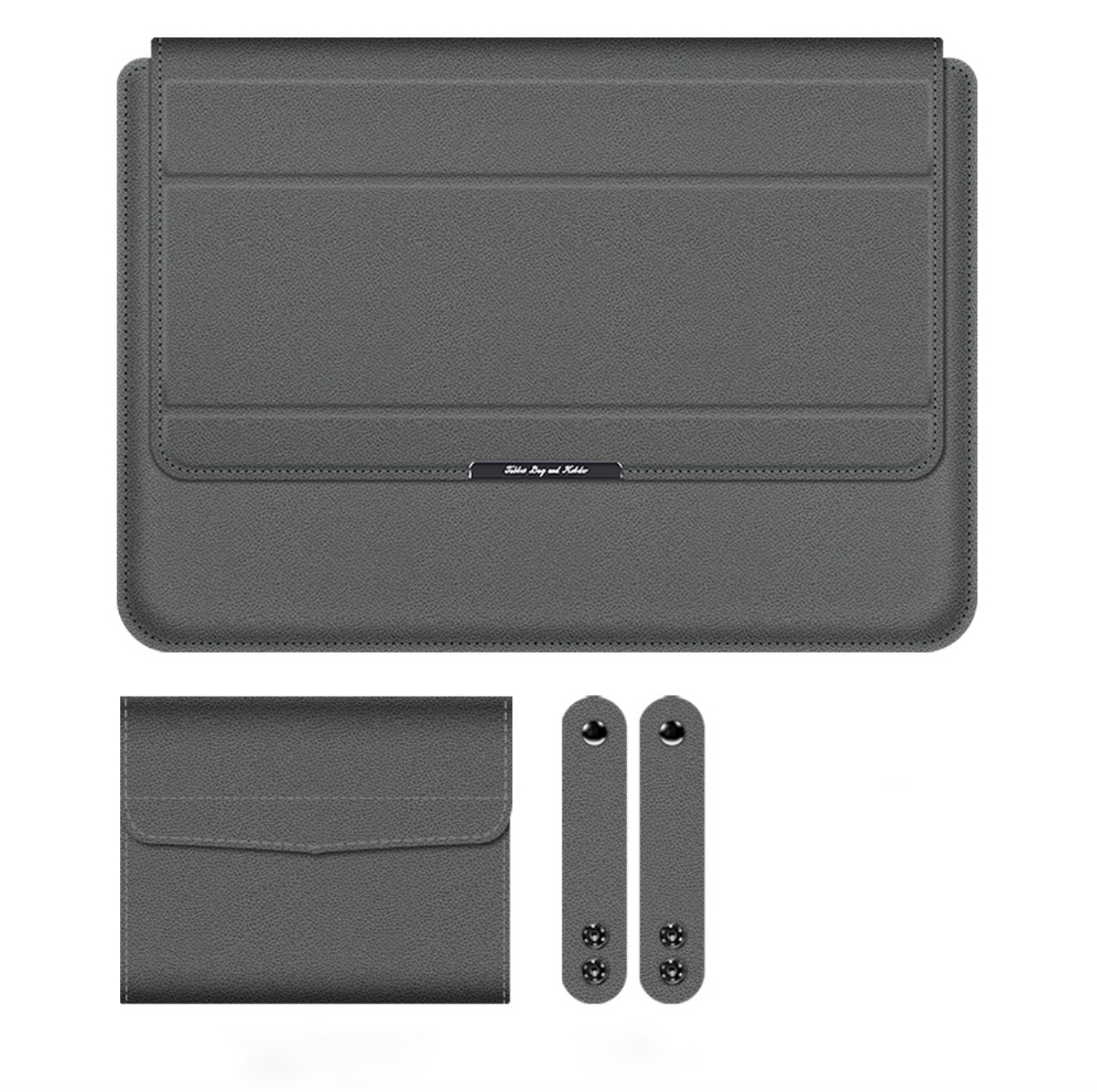 Bao da túi chống sốc dành cho ipad laptop macbook kiêm giá đỡ tản nhiệt kèm ví đựng sạc chuột