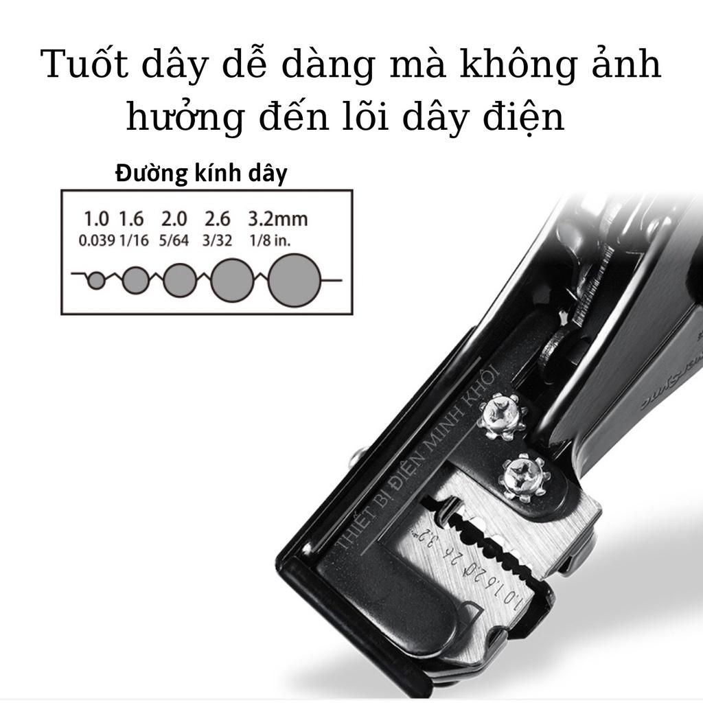 Kìm Tuốt Dây Điện, Dây Cáp Tự Động Đa Năng Cao Cấp Rdeer, kìm cắt dây