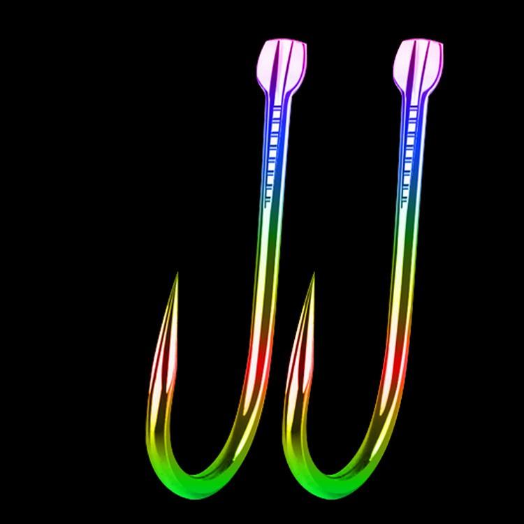 Lưỡi Câu Cá CJF, Lưỡi Câu TiTan 7 Màu Có Ngạnh  Cao Cấp Chuyên Câu Đài , Câu Đơn LC-8