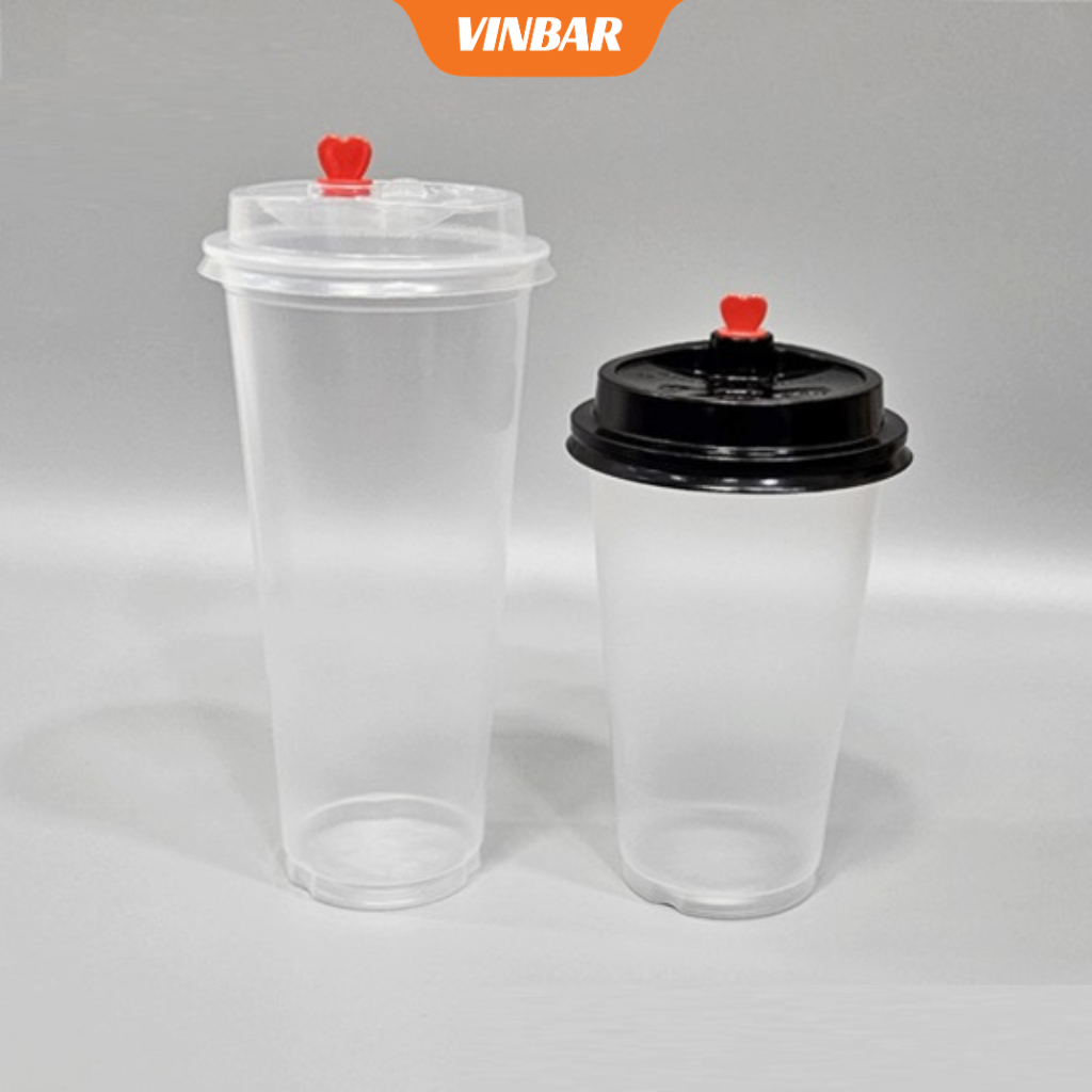 50 LY TRƠN NHỰA NẮP BẰNG NÚT TIM 500ML, 700ML (CHƯA NẮP) (500 CÁI/THÙNG)