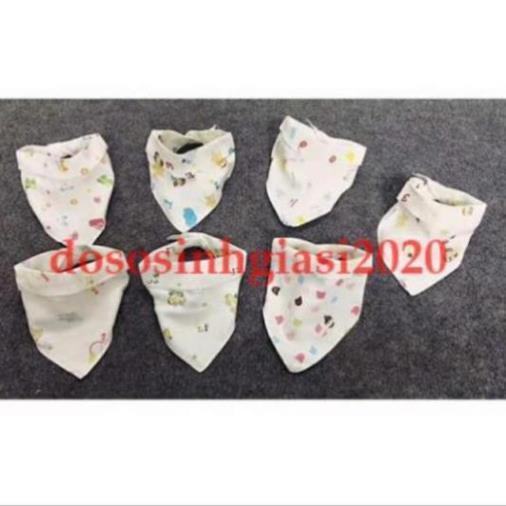 Set 5 yếm COTTON nút cho bé 0-12 tháng