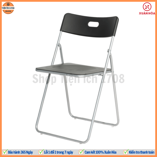 Ghế gấp khung ống thép sơn tĩnh điện mặt ngồi tựa lưng nhựa GS-22-00 Xuân Hòa