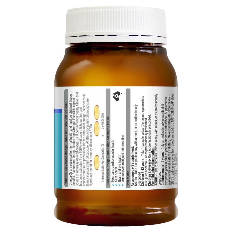 Thực Phẩm Chức Năng Blackmores Bổ Sung Omega Từ Dầu Cá Omega Double High Strength Fish Oil - 200 Viên