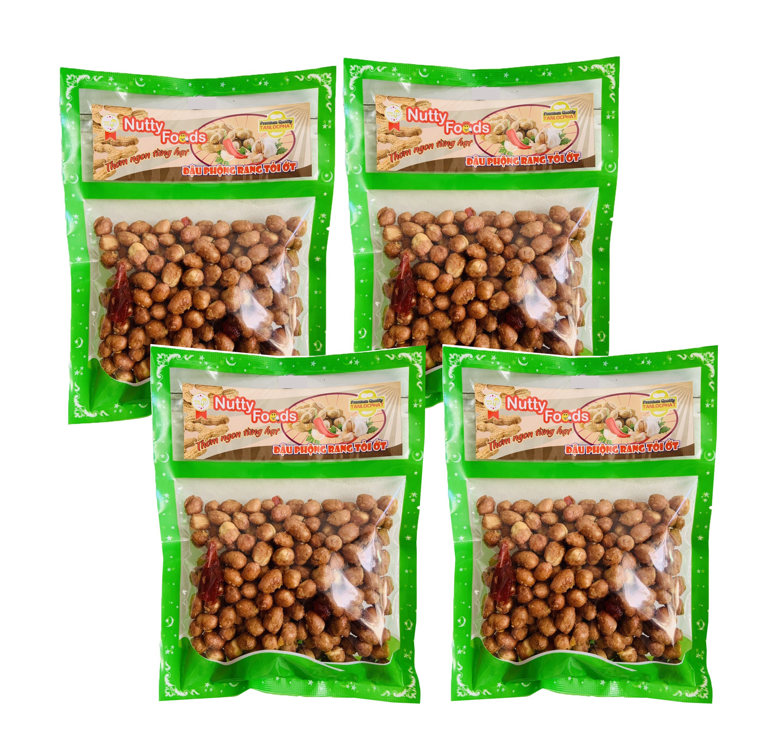 1 BỊCH ĐẬU PHỘNG RANG TỎI ỚT HIỆU TÂN LỘC PHÁT GIÒN NGON - BỊCH 80G