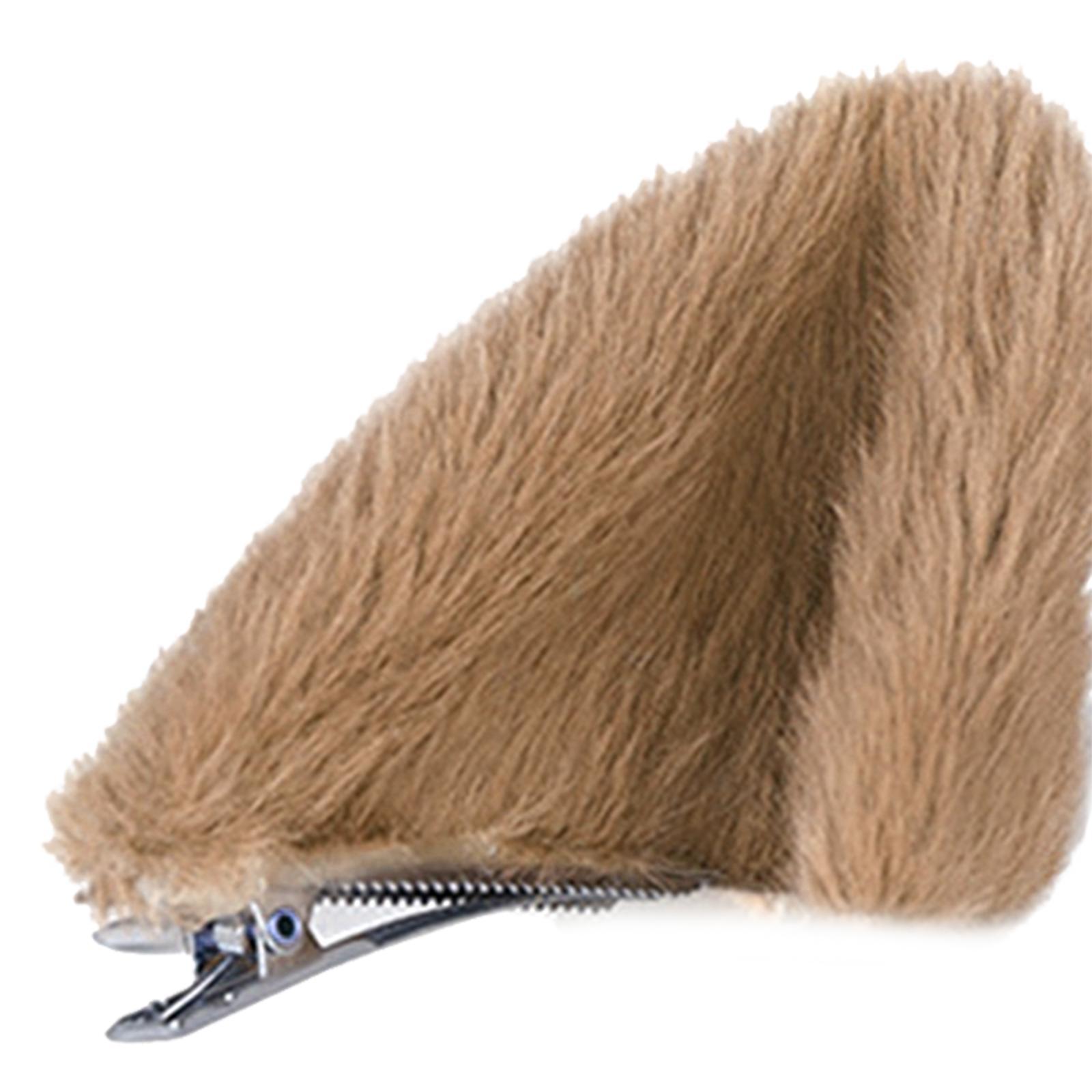 1 Pair Cosplay Plush Cat Ear Hair Clips for Photo Props Party Dress up