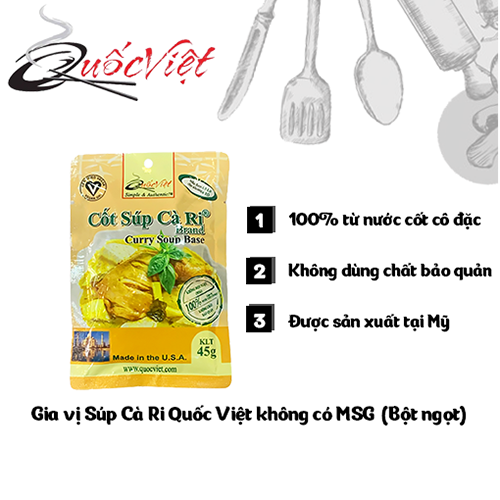 Gia Vị Nấu Cà Ri Cốt Quốc Việt 45g - Nhập Khẩu USA