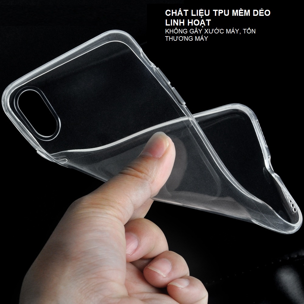 02 Chiếc Ốp Lưng Dẻo Trong Suốt Cho Iphone X / XS . Chống Trày Xước, Chống Bụi Bẩn