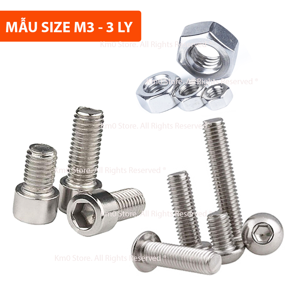 Ốc INOX &quot;Size M3 - 3 LY&quot; Nhiều Kích Thước H9027