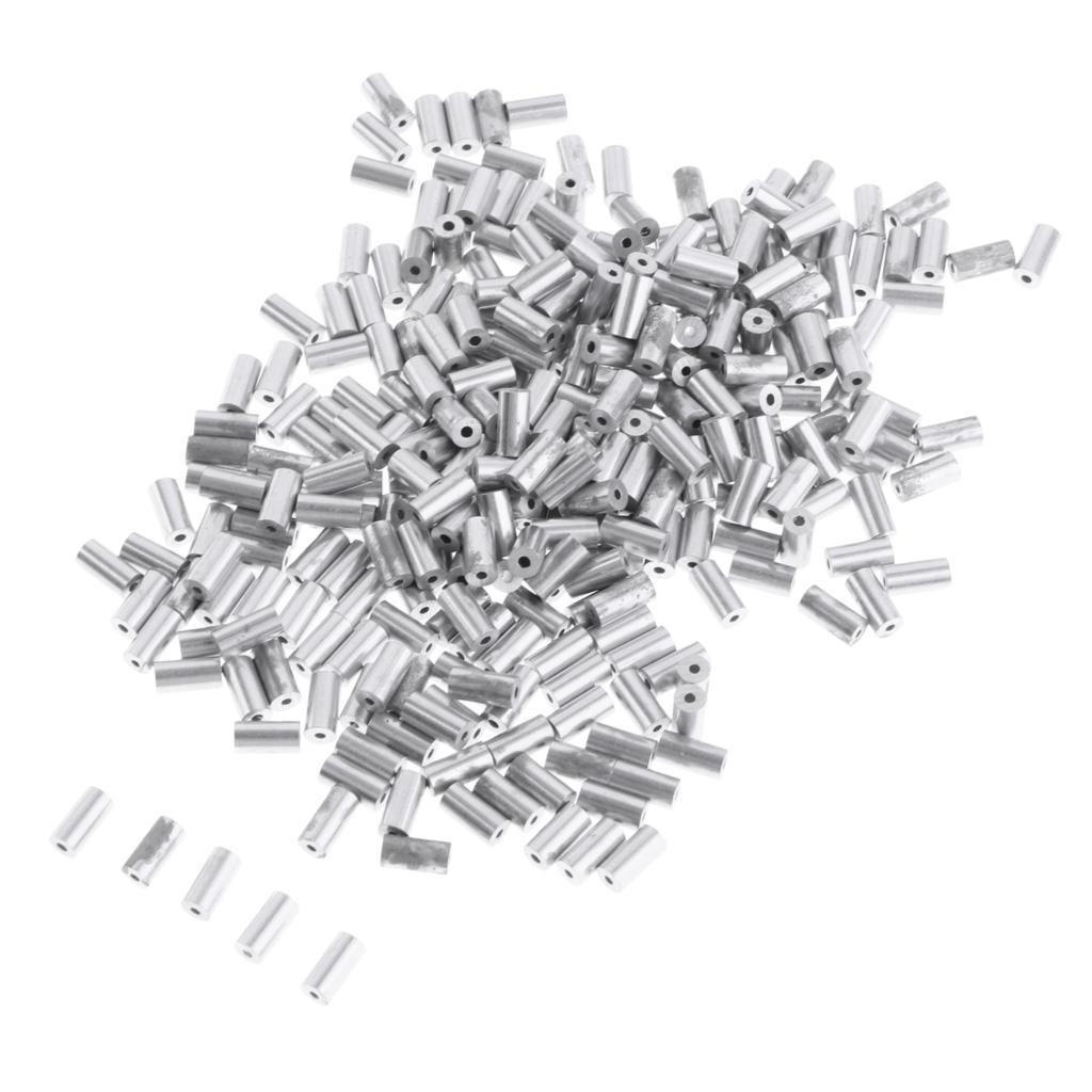 100 Counts Multi-use Fishing Single Barrel Aluminium Crimp Sleeves for Wire