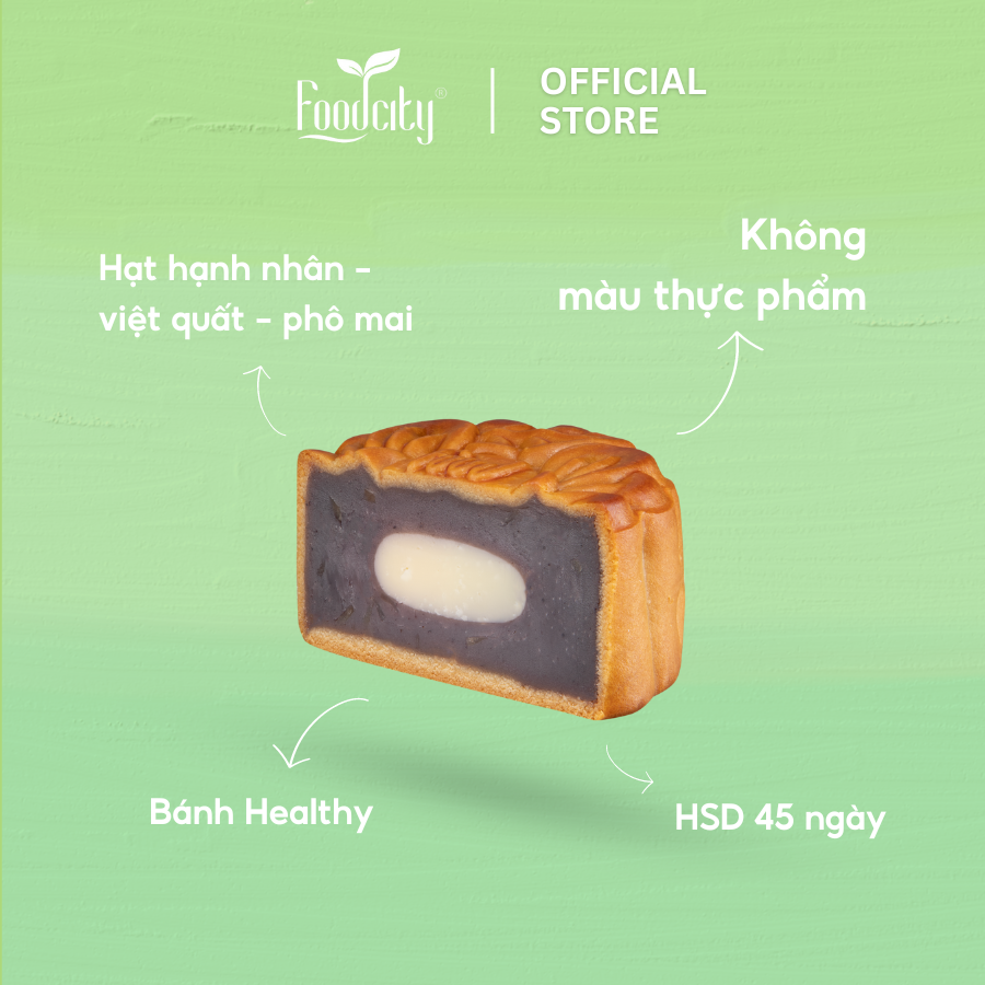 [Dòng bánh chay] Bánh trung thu Hạnh nhân phô mai Việt quất 150gr - FoodCity Việt Nam