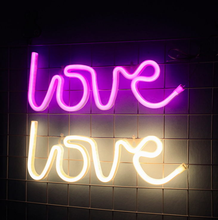 Đèn Led Neon Chữ LOVE 30*15 Cm Trang Trí Tặng Quà Sinh Nhật Cầu Hôn Đám Cưới