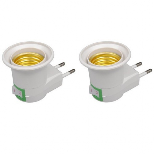 Combo 2 đui đèn E27 có công tắc kèm phích cắm giá rẻ