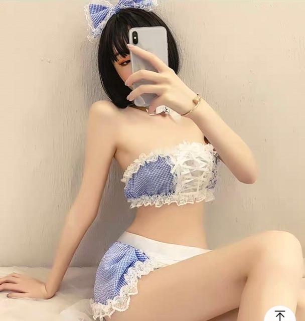 Set váy ngủ cosplay hầu gái sexy