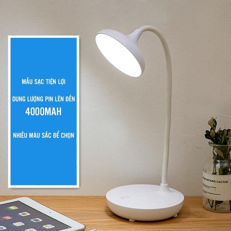 Đèn Led Để Bàn Sạc Pin Công Suất 4000MAH Không Gây Hại Đến Mắt Hai Chế Độ Sáng Vàng Trắng