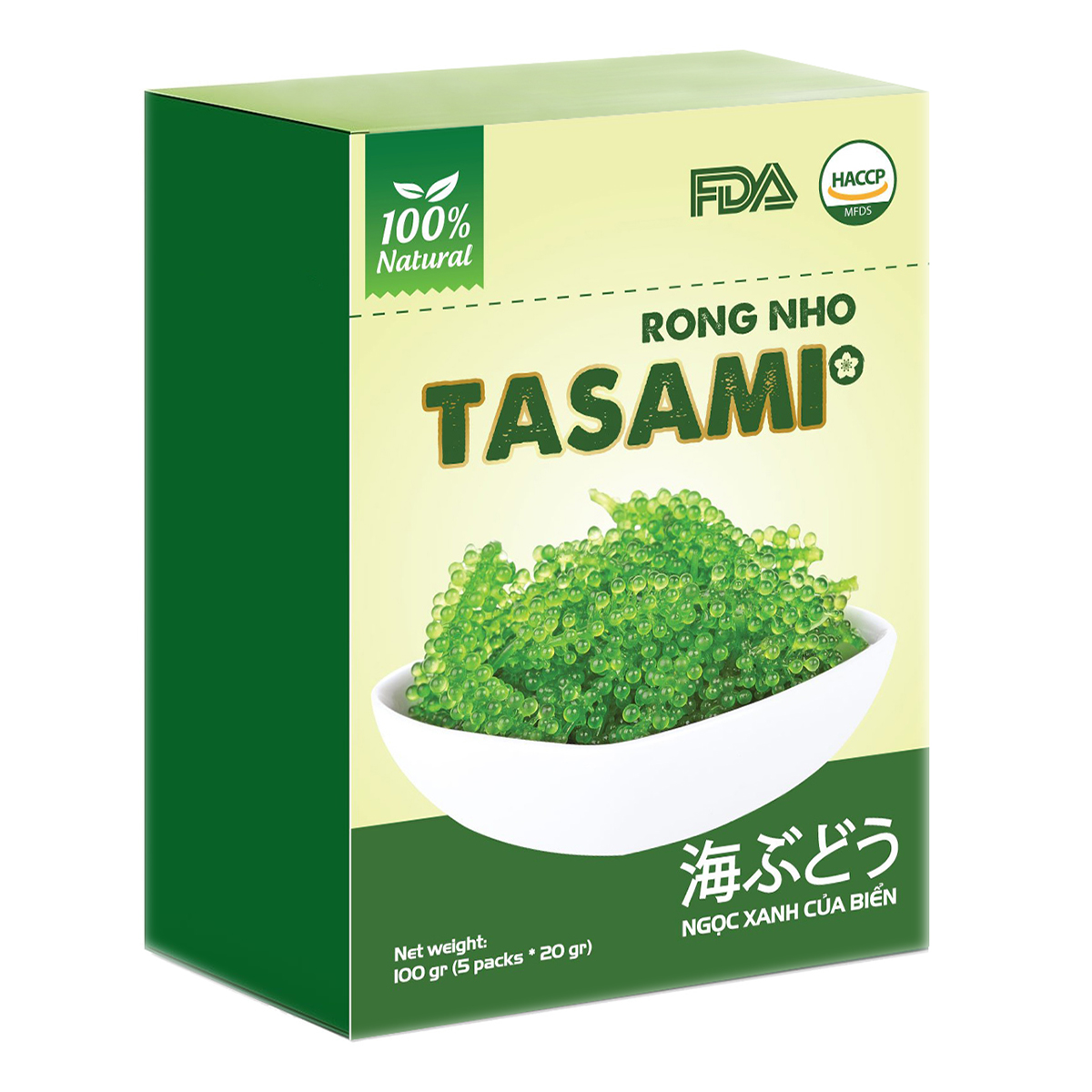 Rong Nho Tách Nước Tasami - Hộp 100g (20g x 5 gói)