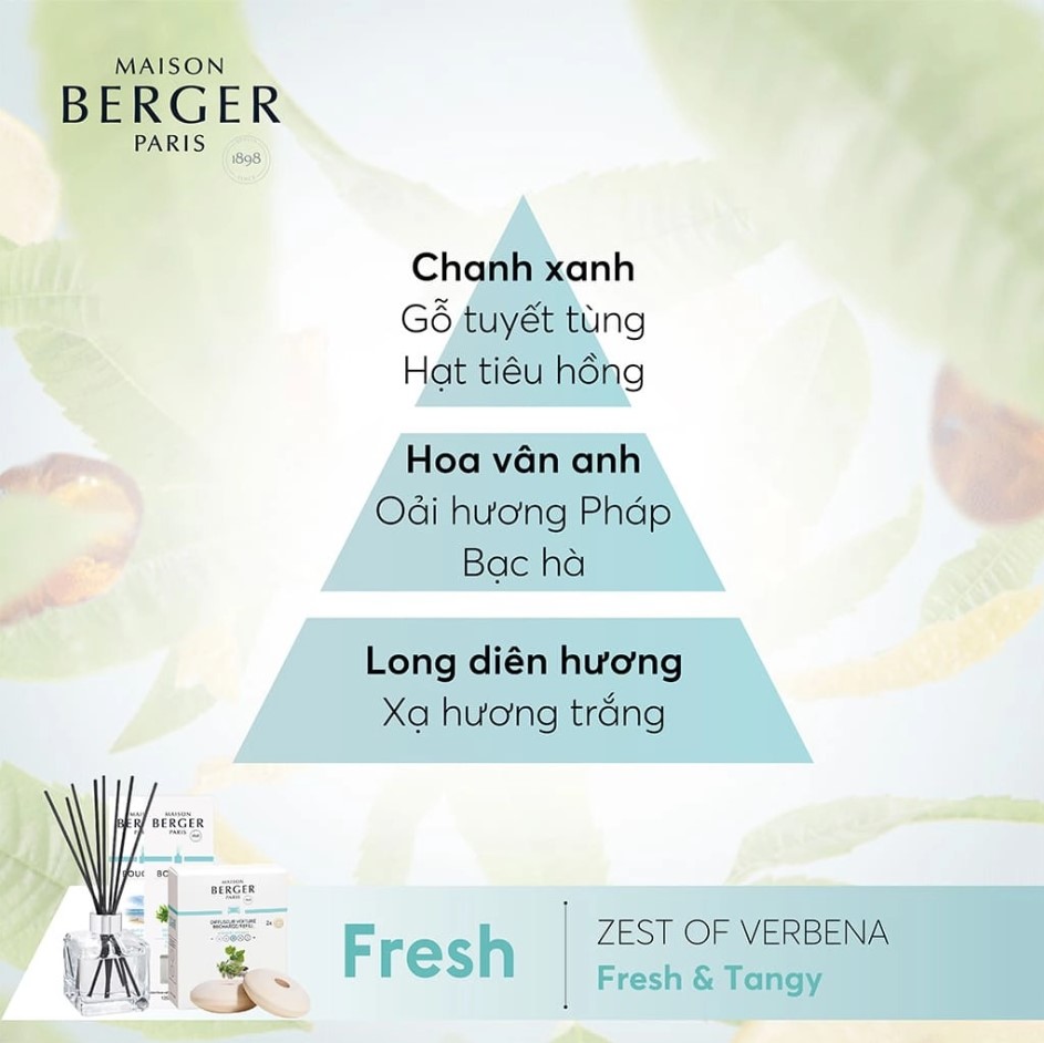 Maison Berger - Tinh dầu đèn xông hương Zest of Verbena