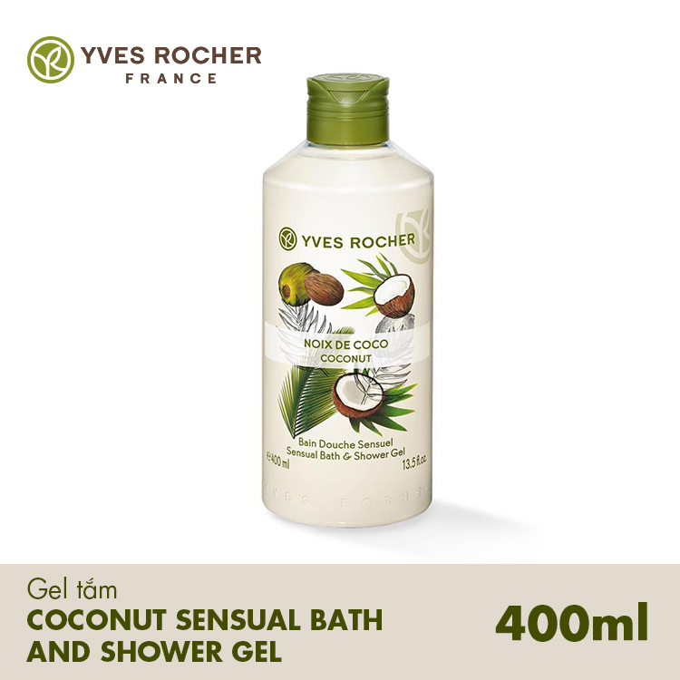 Gel Tắm Yves Rocher Coconut Sensual Bath And Shower Gel 400ml