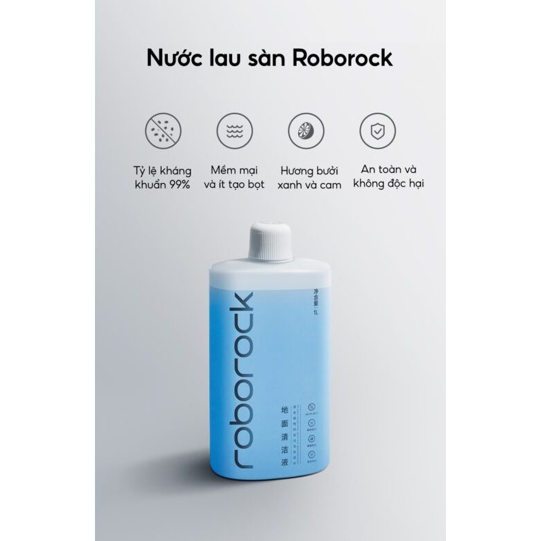 Nước lau sàn chuyên dụng Omo Roborock 1L - Dành cho Robot, Máy hút bụi cầm tay, Chống nghẹt ống bơm - Hàng chính hãng