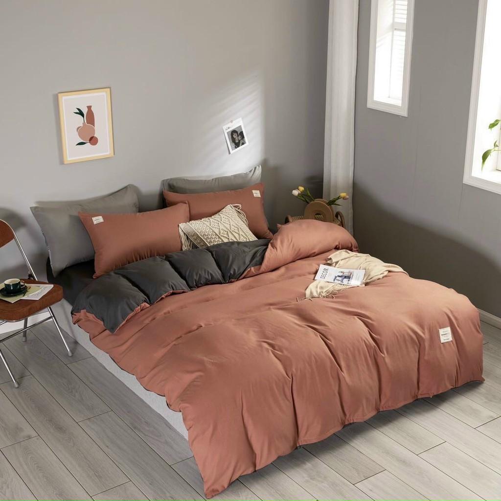 Bộ Set Chăn Ga Cotton Tici Cao Cấp Phong Cách Hàn Quốc Đủ Size Đủ Màu - Không Vỏ Ôm