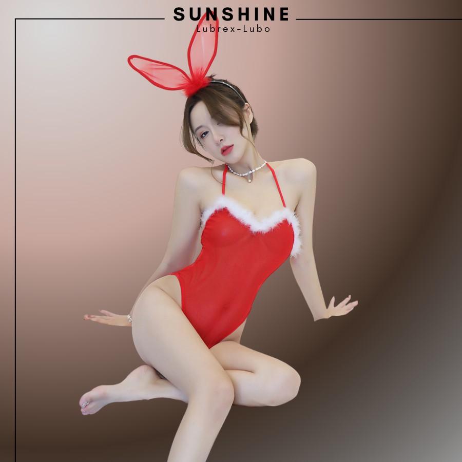 Cosplay sexy thỏ dễ thương màu đỏ jum Playboy bar sàn gợi cảm Sunshine Lubrex-Lubo TD1242