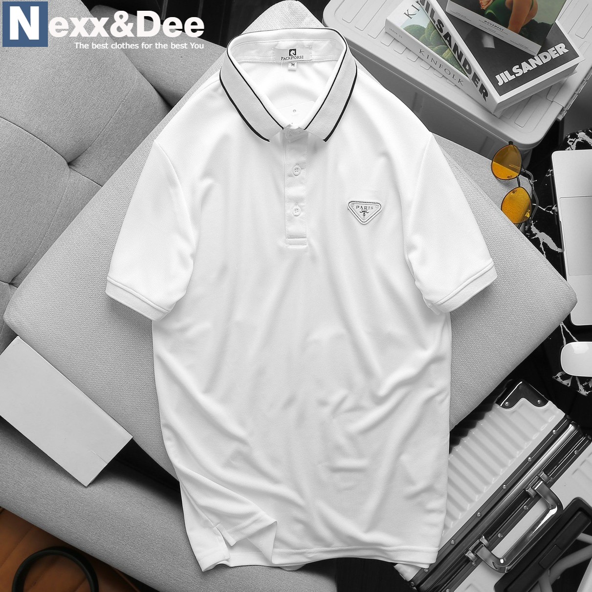 Áo thun polo nam, áo thun cá sấu nam vải lưới có cổ bẻ trẻ trung niên big size 3xl CS34