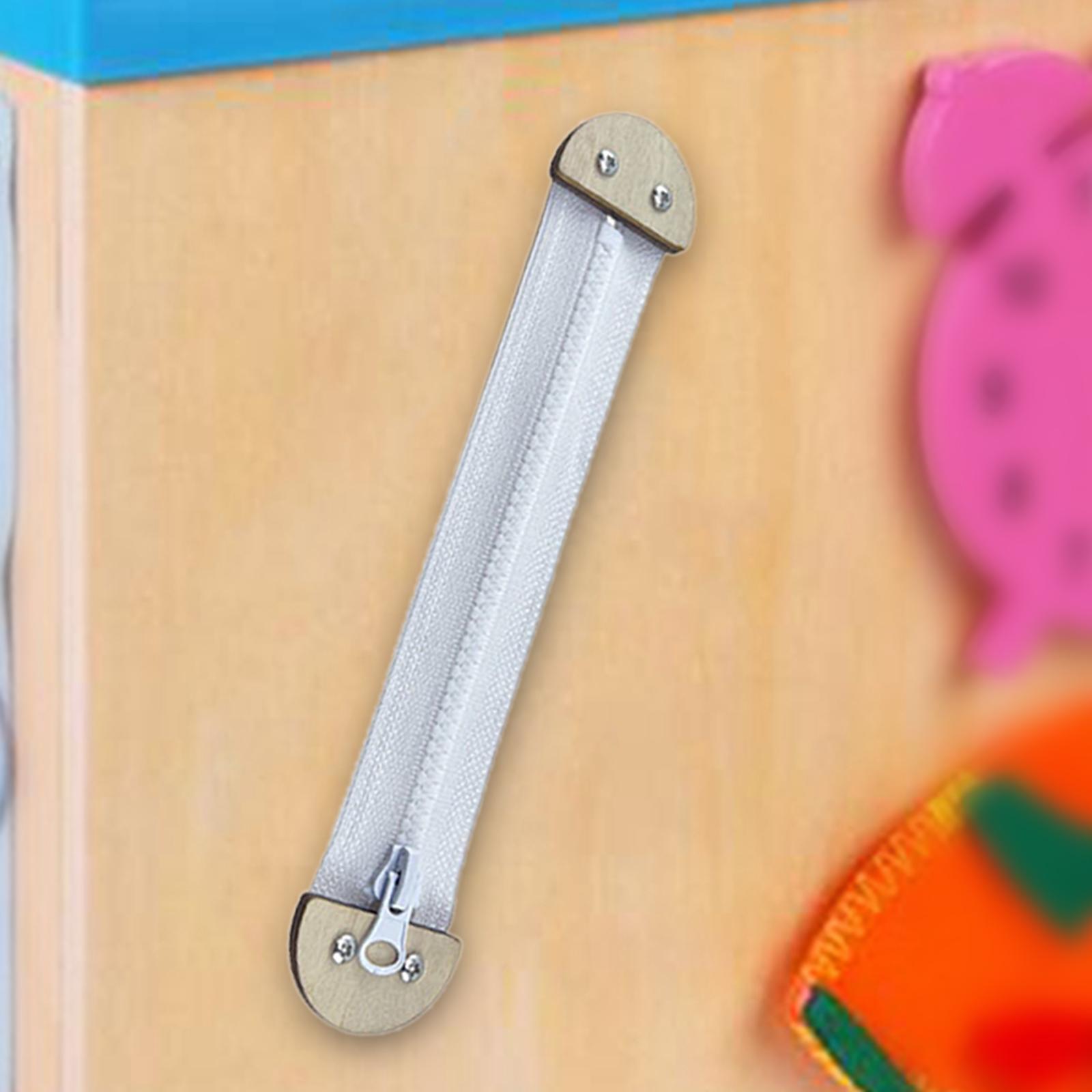 Wooden Sensory Board Parts Zipper Early Learning Educational Toy Children Busy Board DIY Toy Wooden Montessori Toy for Toddlers Boy Gift